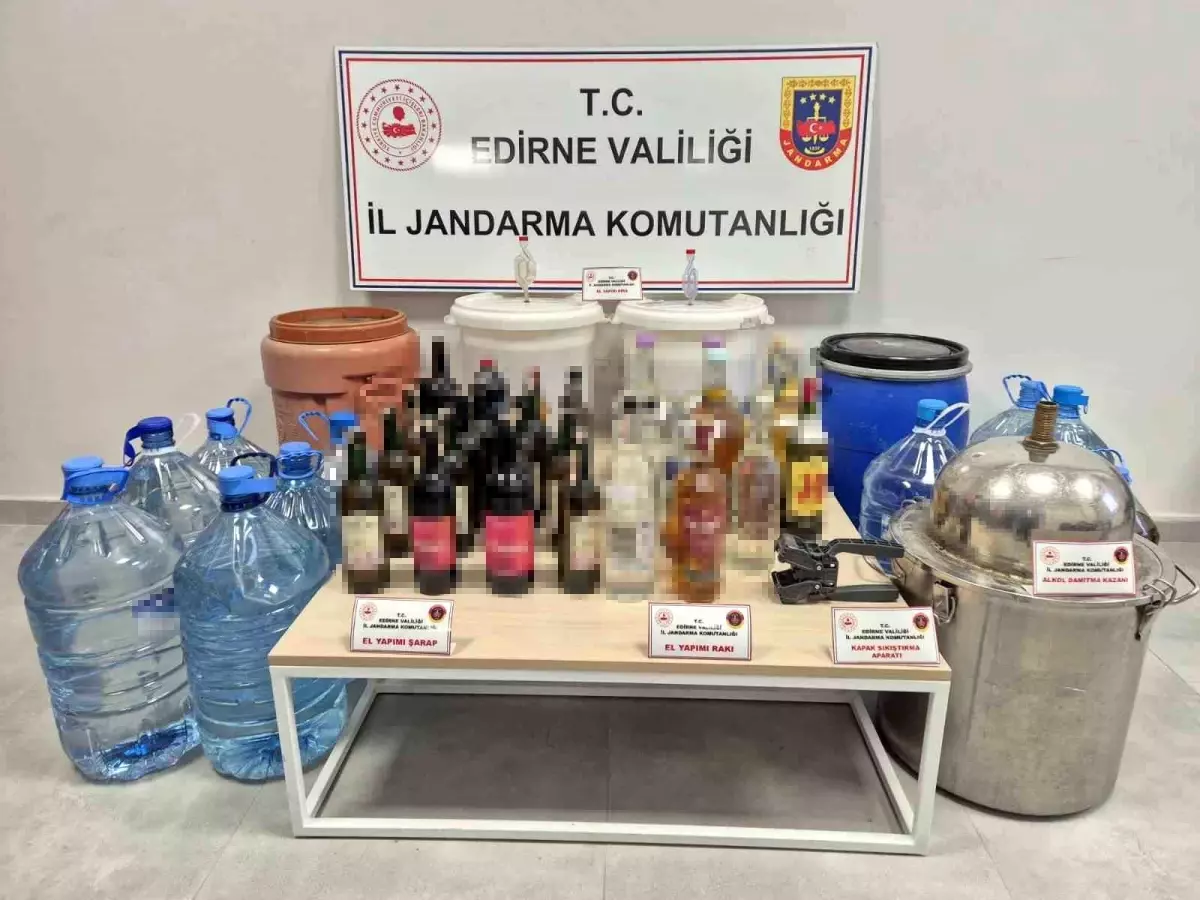 Edirne’de 384 Litre Sahte İçki Ele Geçirildi