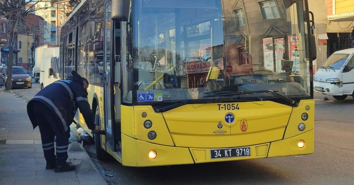 Esenler’de İETT otobüsüne havalı tabancayla ateş açıldı